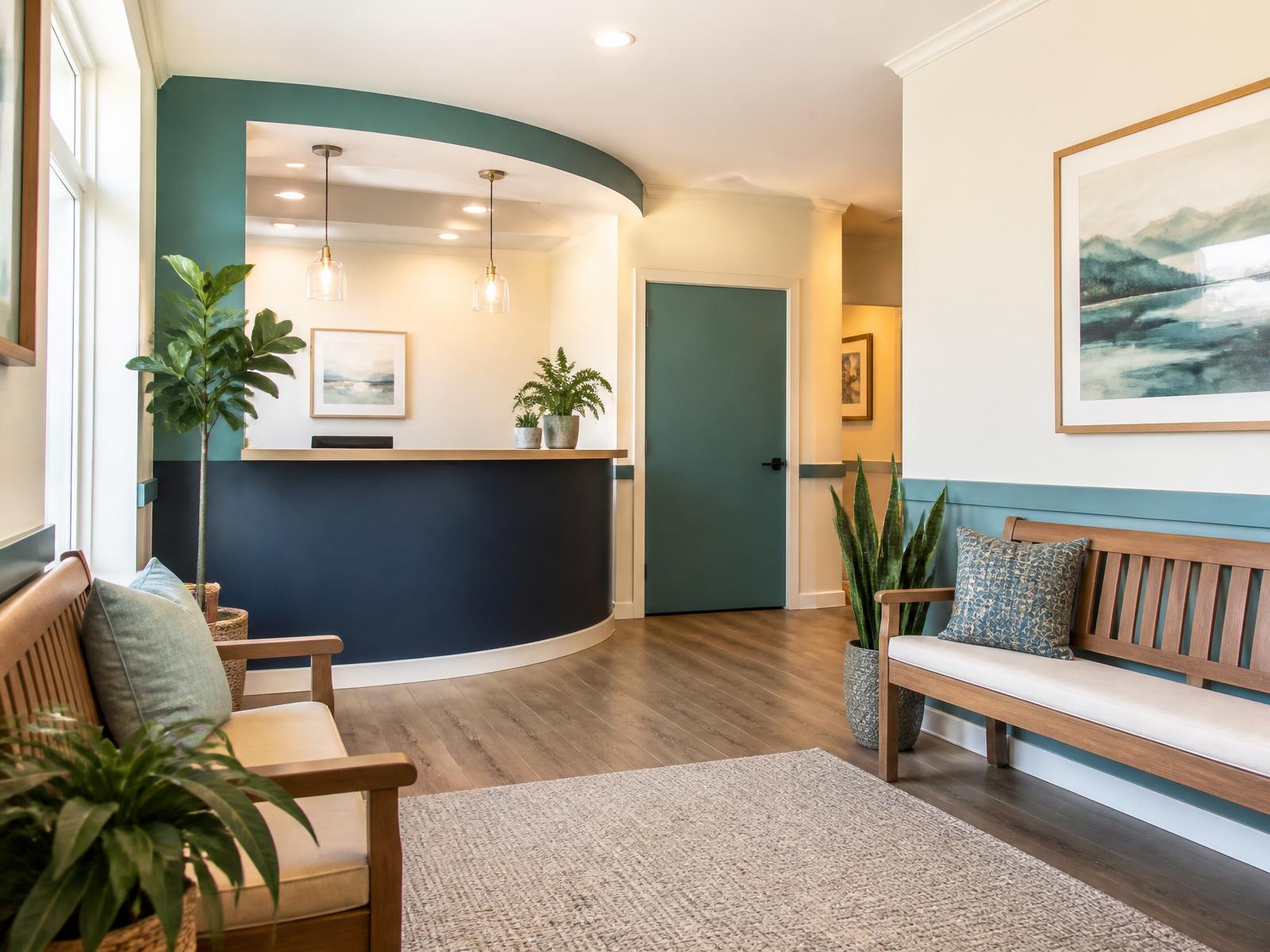 Reception and waiting area of the clinic