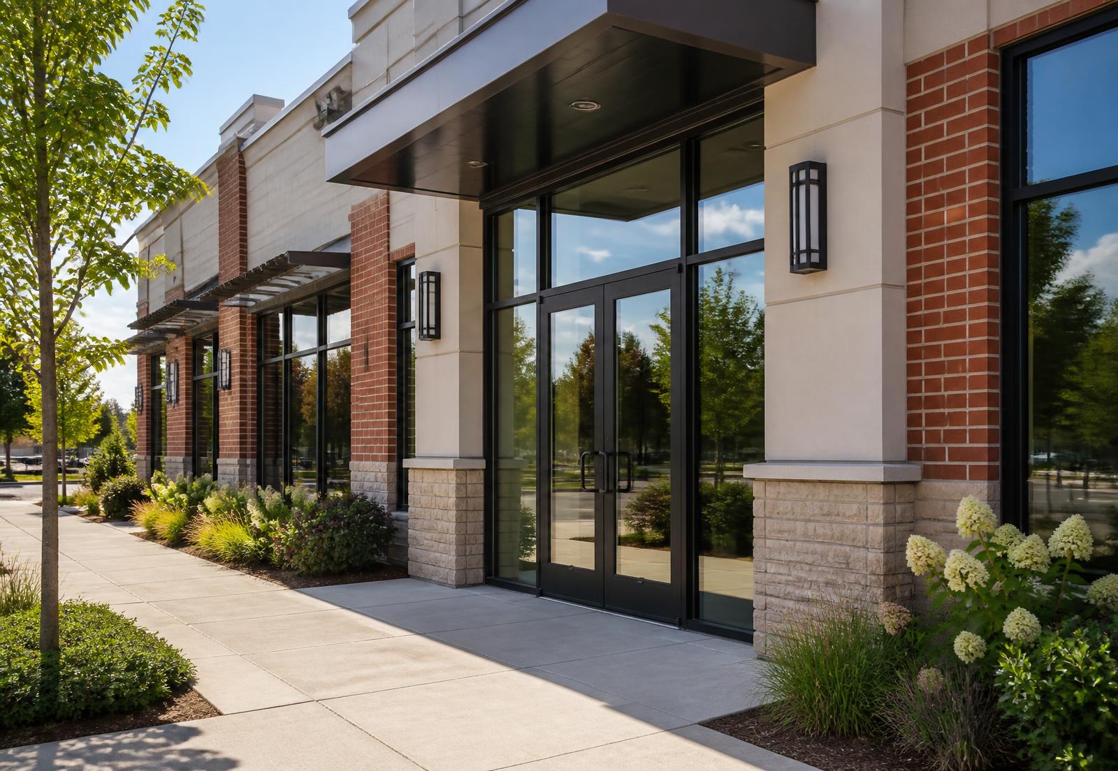 Entrance to the clinic's professional building