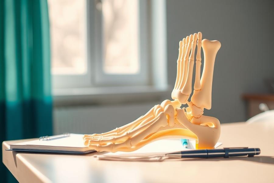 Anatomical model of the bones of the foot