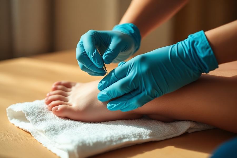 Diabetic foot screening with a monofilament test