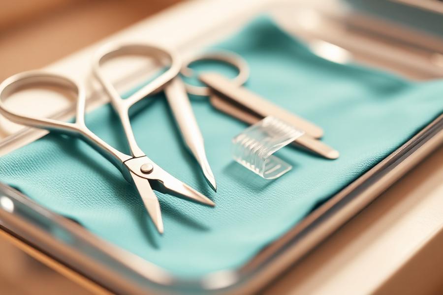 Nail care instruments and a ONYFIX-style nail brace